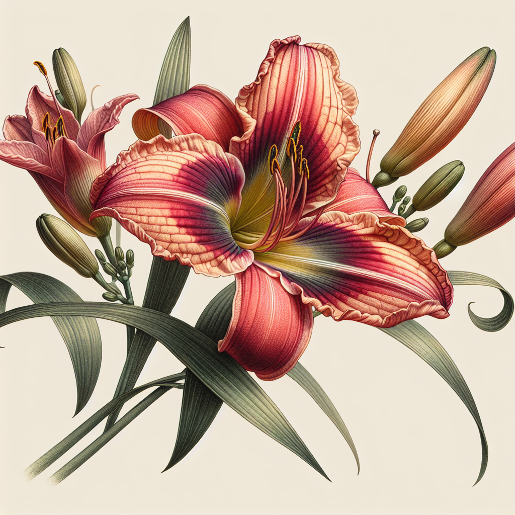 Scientific name: Hemerocallis 'Ruby Stella' Common name: Ruby Stella Daylily